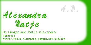 alexandra matje business card